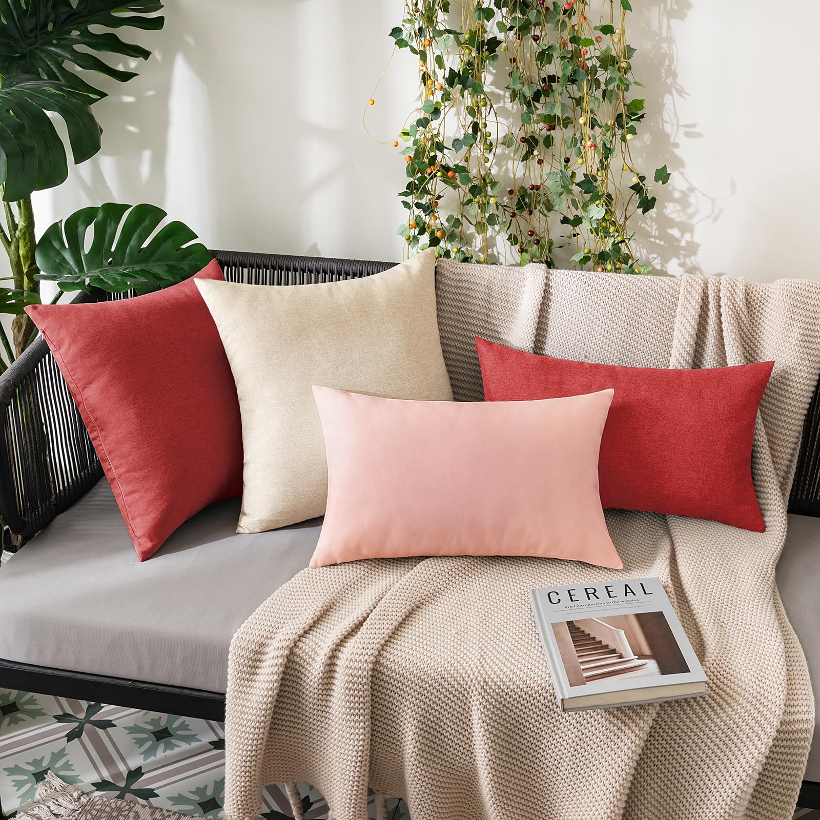 Foto 5 | Fundas De Almohada Miulee Impermeables Decorativas De 40 X 40 Cm (paquete De  - Venta Internacional.