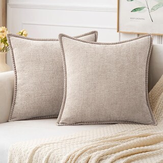 Foto 1 | Fundas De Almohada Miulee De Felpilla Marrón Claro, 20 X 20 Cm, Paquete De 2 - Venta Internacional.