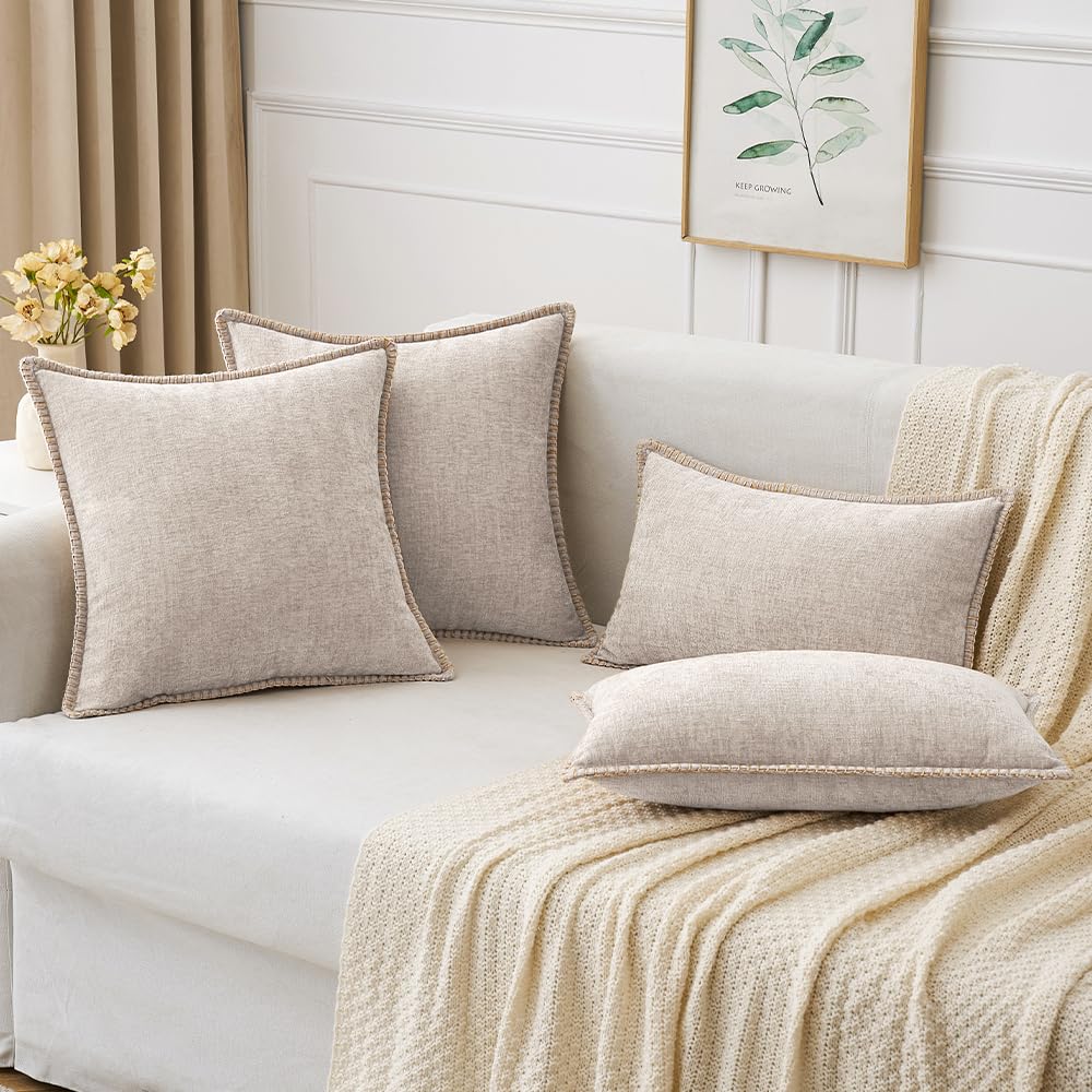 Foto 5 | Fundas De Almohada Miulee De Felpilla Marrón Claro, 20 X 20 Cm, Paquete De 2 - Venta Internacional.