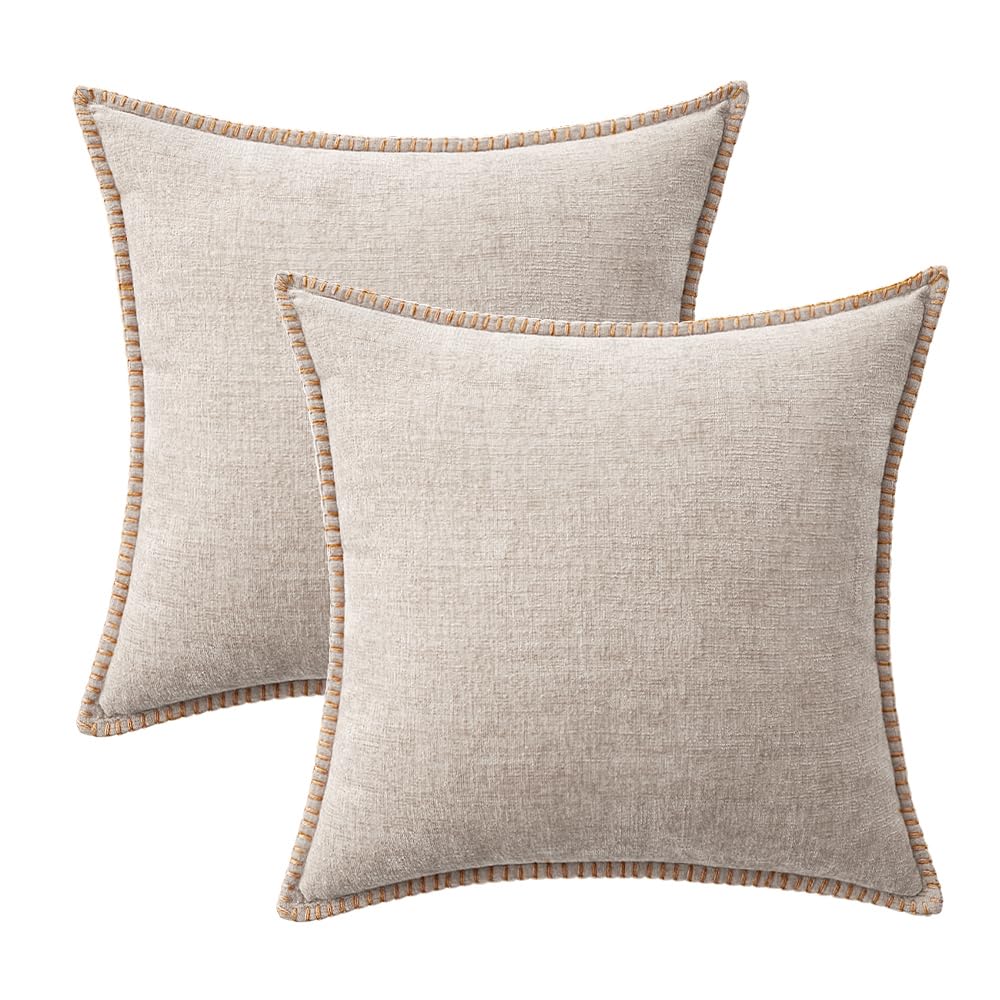 Foto 7 pulgar | Fundas De Almohada Miulee De Felpilla Marrón Claro, 20 X 20 Cm, Paquete De 2 - Venta Internacional.