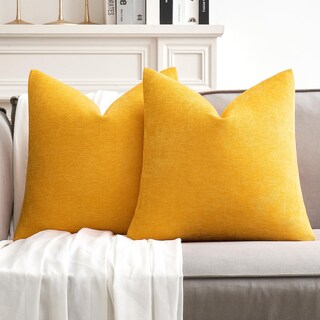 Foto 1 | Fundas De Almohada Miulee, Felpilla, Color Amarillo Ganso, 50 X 50 Cm, Paquete De 2 - Venta Internacional.