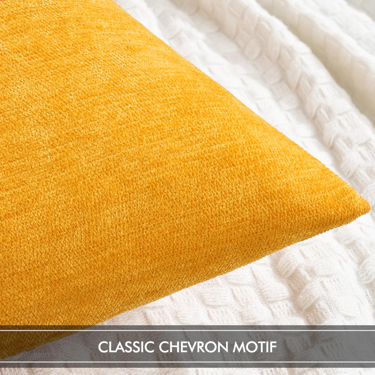 Foto 3 pulgar | Fundas De Almohada Miulee, Felpilla, Color Amarillo Ganso, 50 X 50 Cm, Paquete De 2 - Venta Internacional.