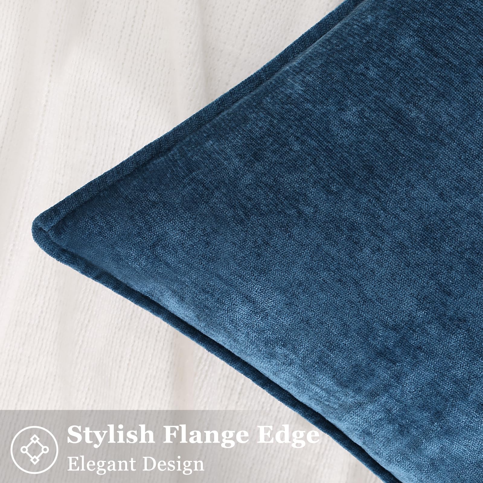 Foto 3 | Fundas De Almohada Decoruhome Poseidon Chenille 24 X 24, Juego De 2 - Venta Internacional.