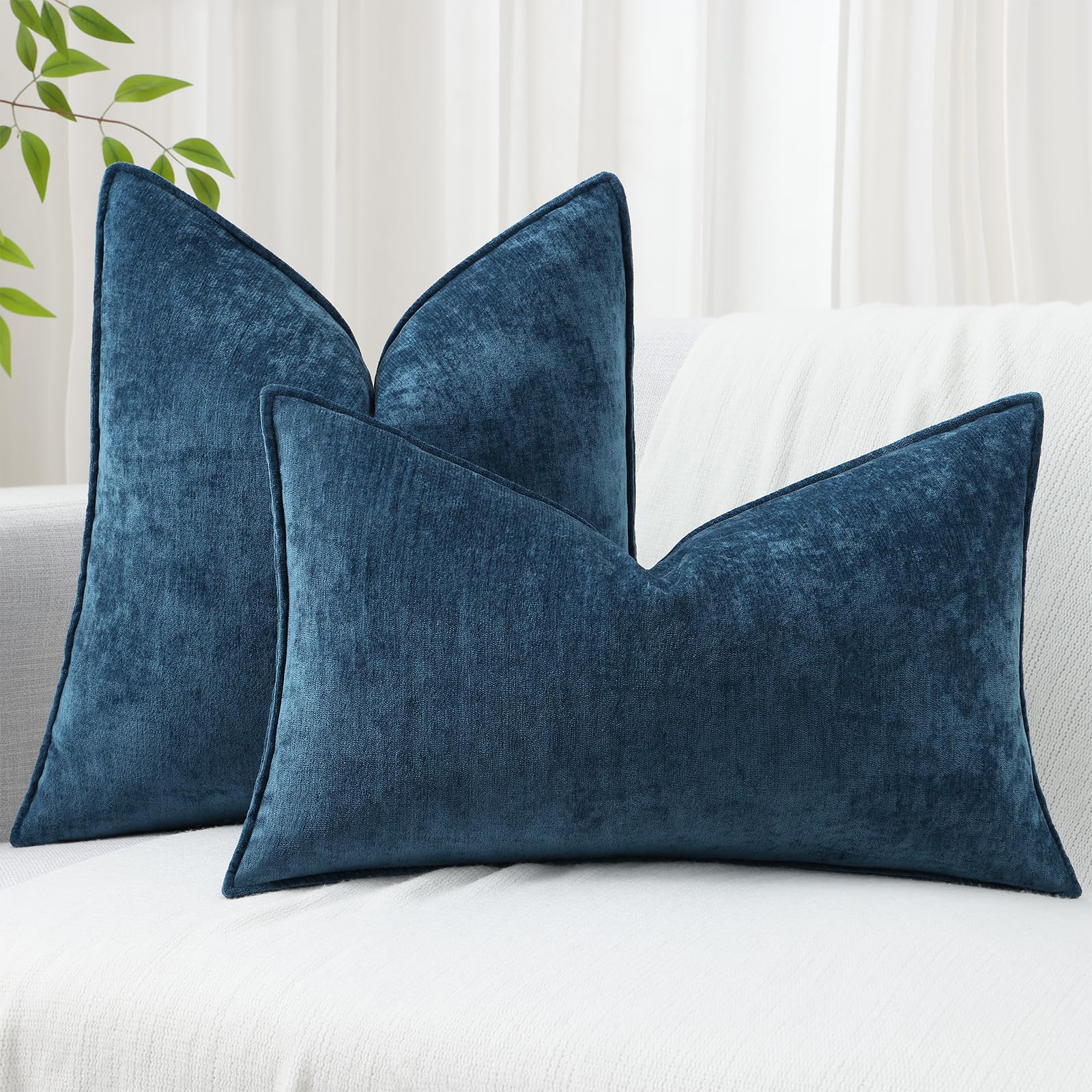 Foto 8 pulgar | Fundas De Almohada Decoruhome Poseidon Chenille 24 X 24, Juego De 2 - Venta Internacional.