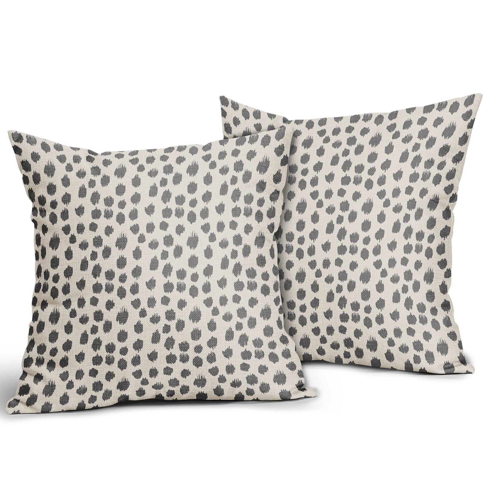 Foto 3 pulgar | Juego De 2 Fundas De Almohada Sweetshow, Color Gris Crema, 60 X 60 Cm, Algodón L - Venta Internacional.