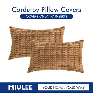 Foto 6 | Fundas De Cojín Miulee De Pana, 30 X 50 Cm, 2 Unidades, Color Marrón - Venta Internacional.
