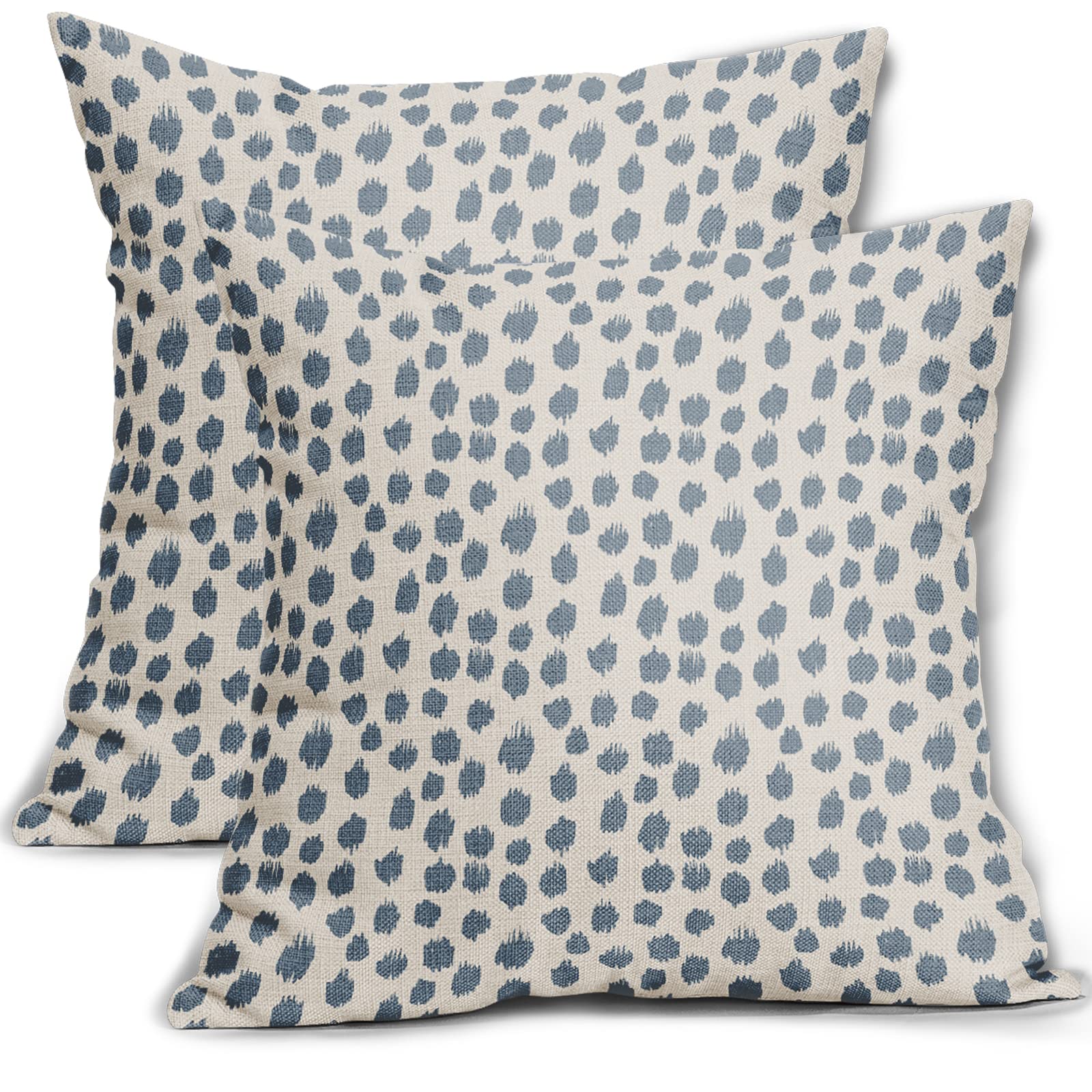 Fundas De Almohada Sweetshow Dusty Blue Cream, 60 X 60 Cm, Juego De 2 - Venta Internacional.