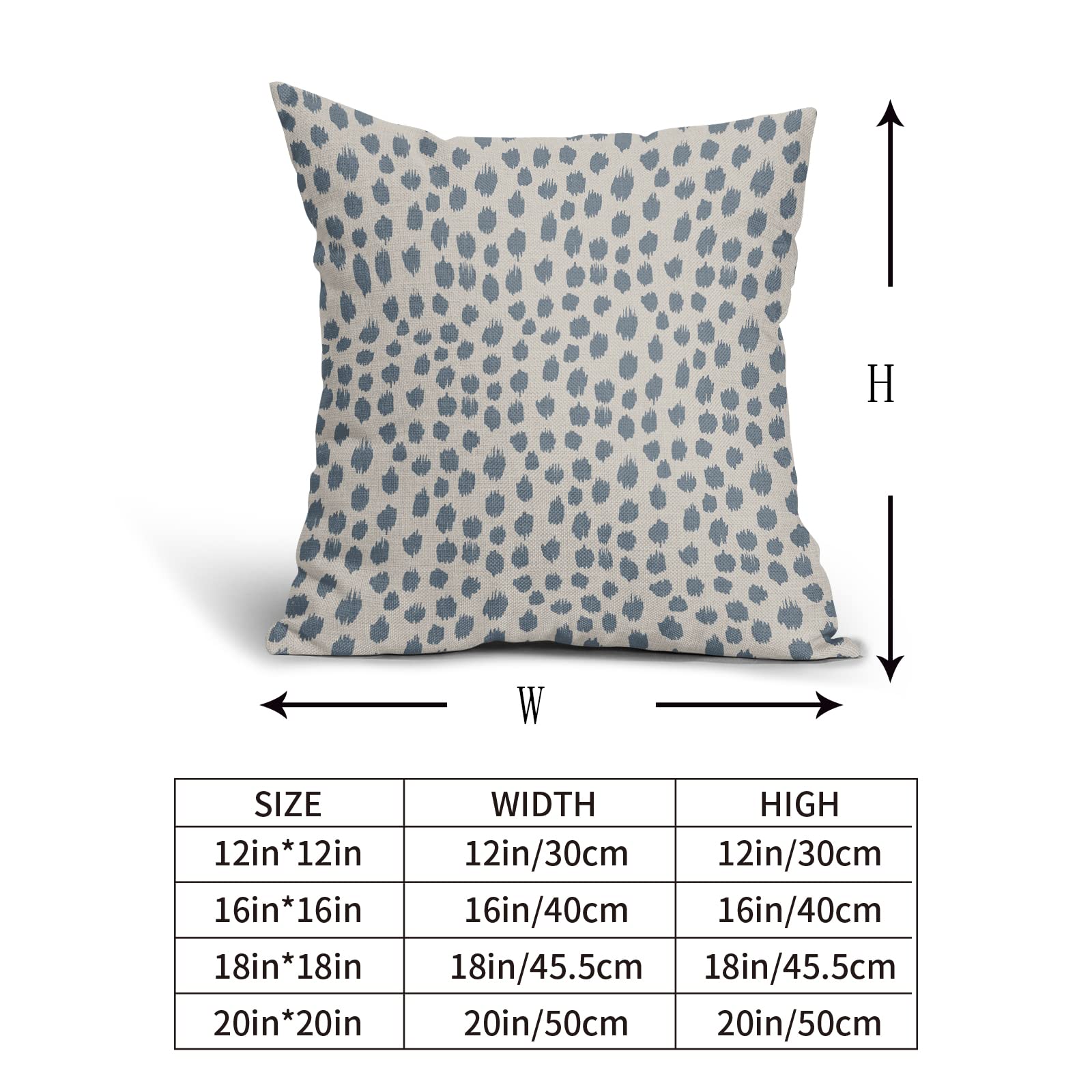 Foto 6 pulgar | Fundas De Almohada Sweetshow Dusty Blue Cream, 60 X 60 Cm, Juego De 2 - Venta Internacional.