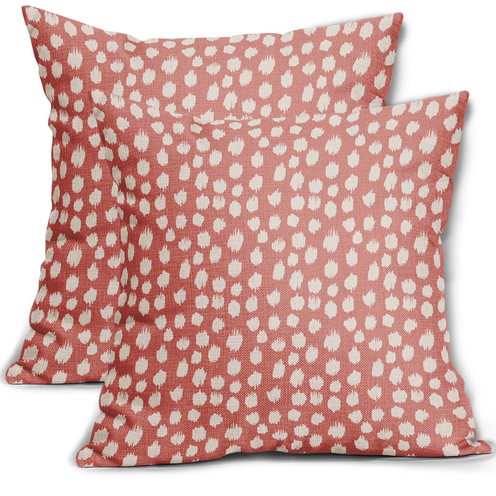 Juego De Fundas De Almohada Sweetshow Con Lunares De Color Rosa Y Crema, 60 X 60 Cm - Venta Internacional.