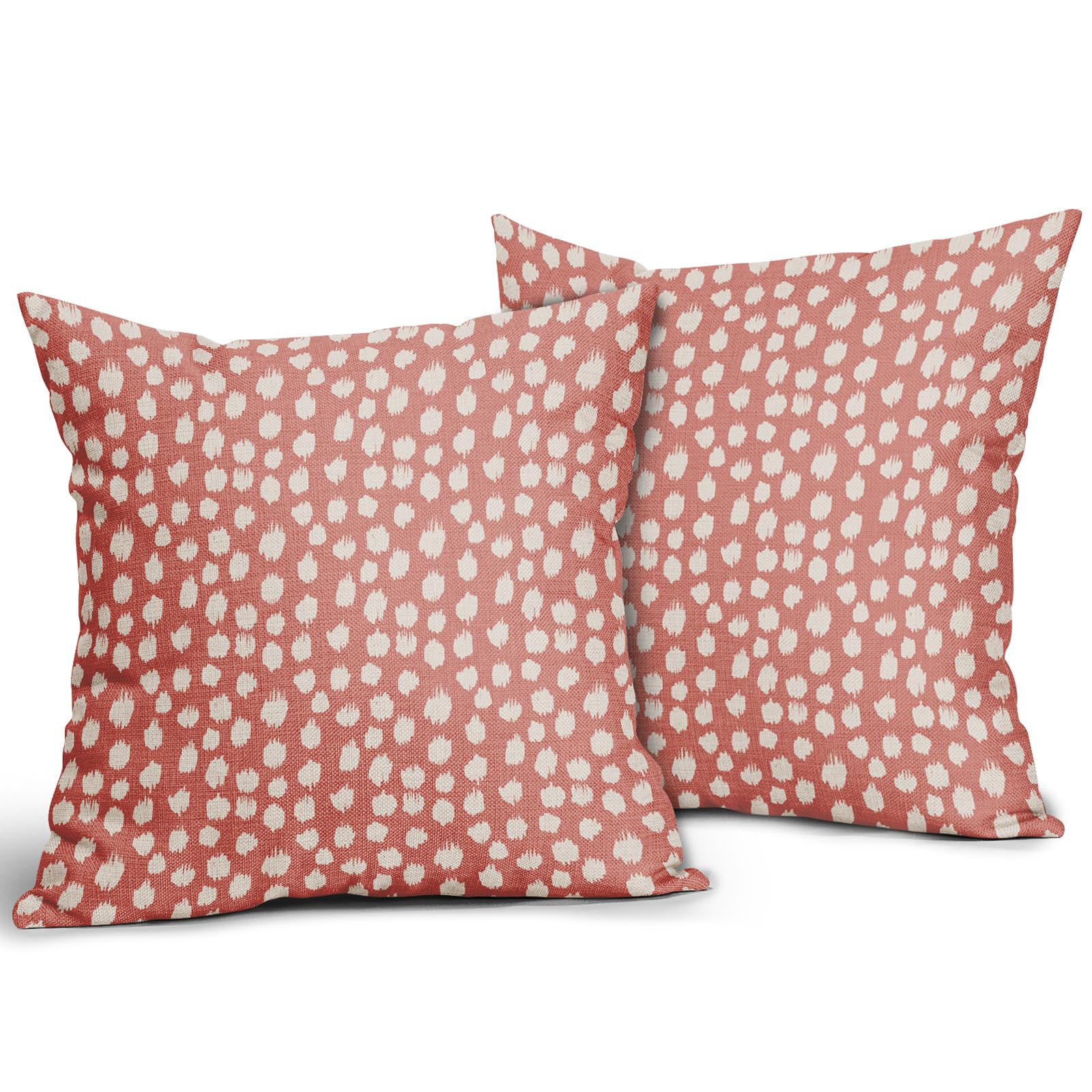 Foto 3 pulgar | Juego De Fundas De Almohada Sweetshow Con Lunares De Color Rosa Y Crema, 60 X 60 Cm - Venta Internacional.