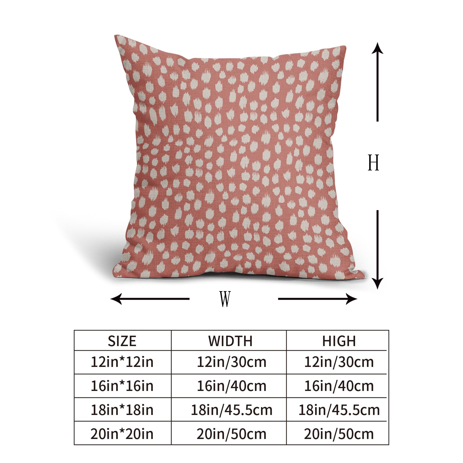 Foto 6 pulgar | Juego De Fundas De Almohada Sweetshow Con Lunares De Color Rosa Y Crema, 60 X 60 Cm - Venta Internacional.