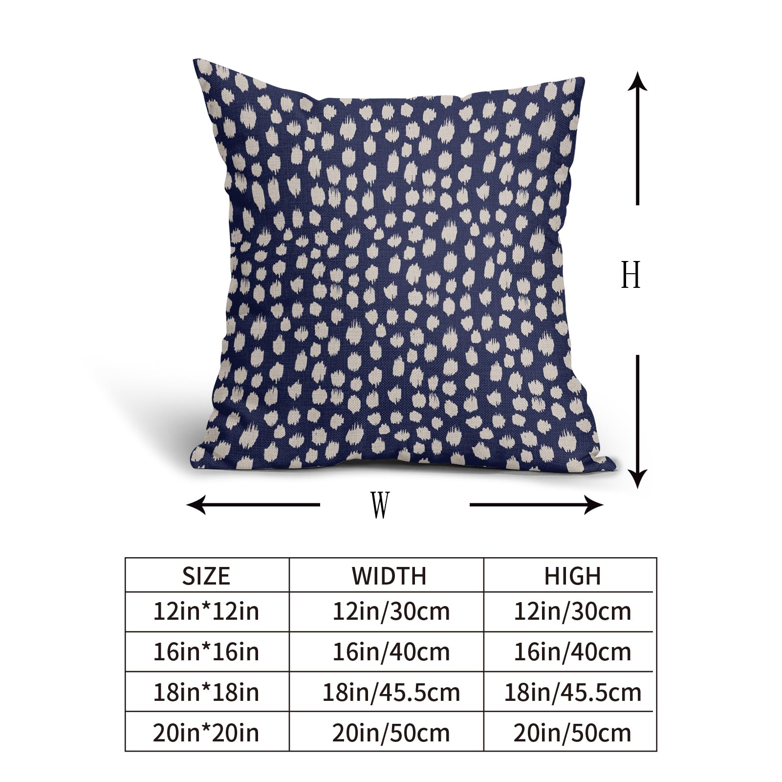 Foto 6 pulgar | Juego De 2 Fundas De Almohada Sweetshow, Color Azul Marino Y Crema, 60 X 60 Cm - Venta Internacional.
