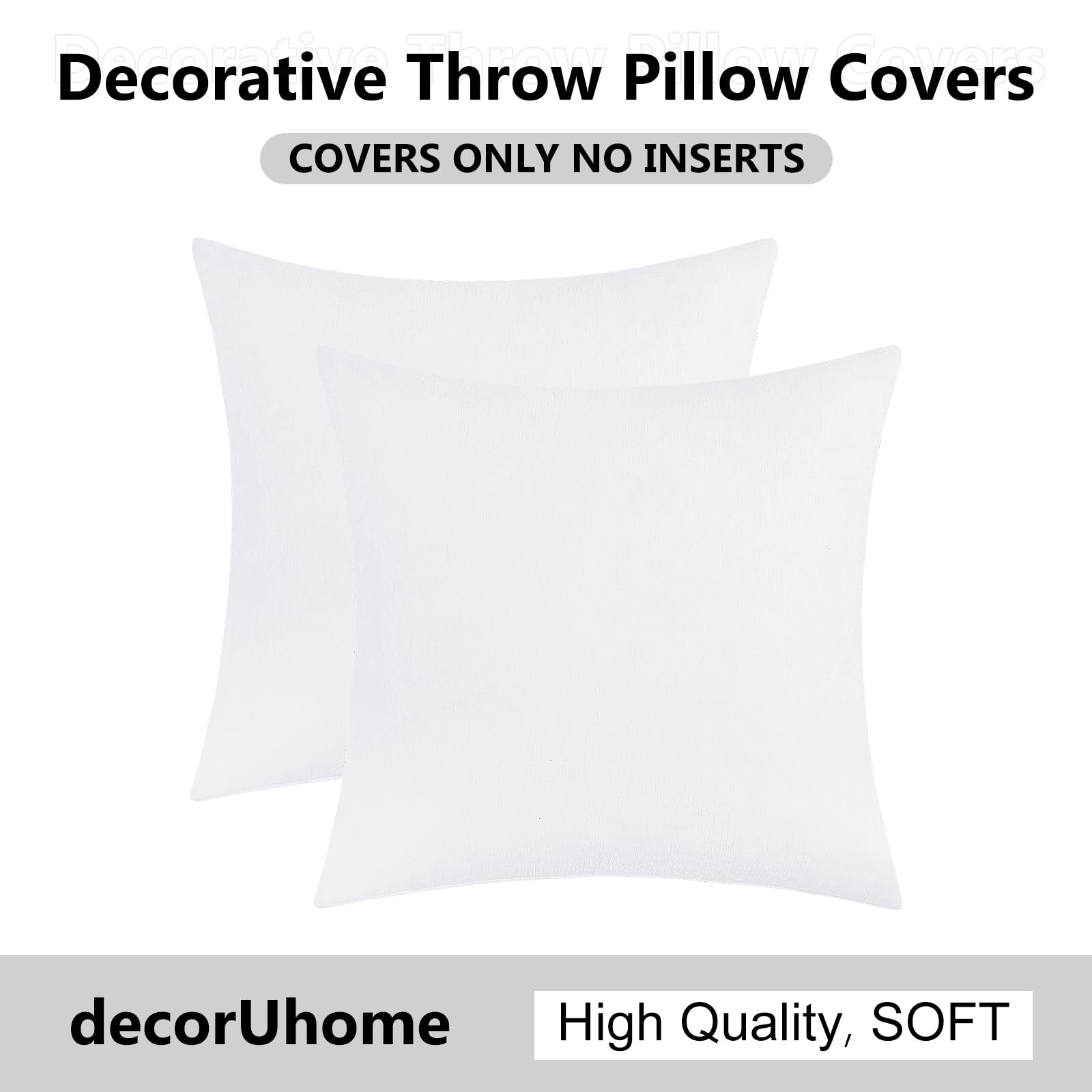 Foto 6 | Juego De 2 Fundas De Cojín Decoruhome Christmas, 60 X 60 Cm, Color Blanco - Venta Internacional.