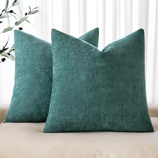 Foto 1 | Fundas De Cojín Decorativas Miulee De Chenilla, 50 X 50 Cm, Color Verde Azulado - Venta Internacional.