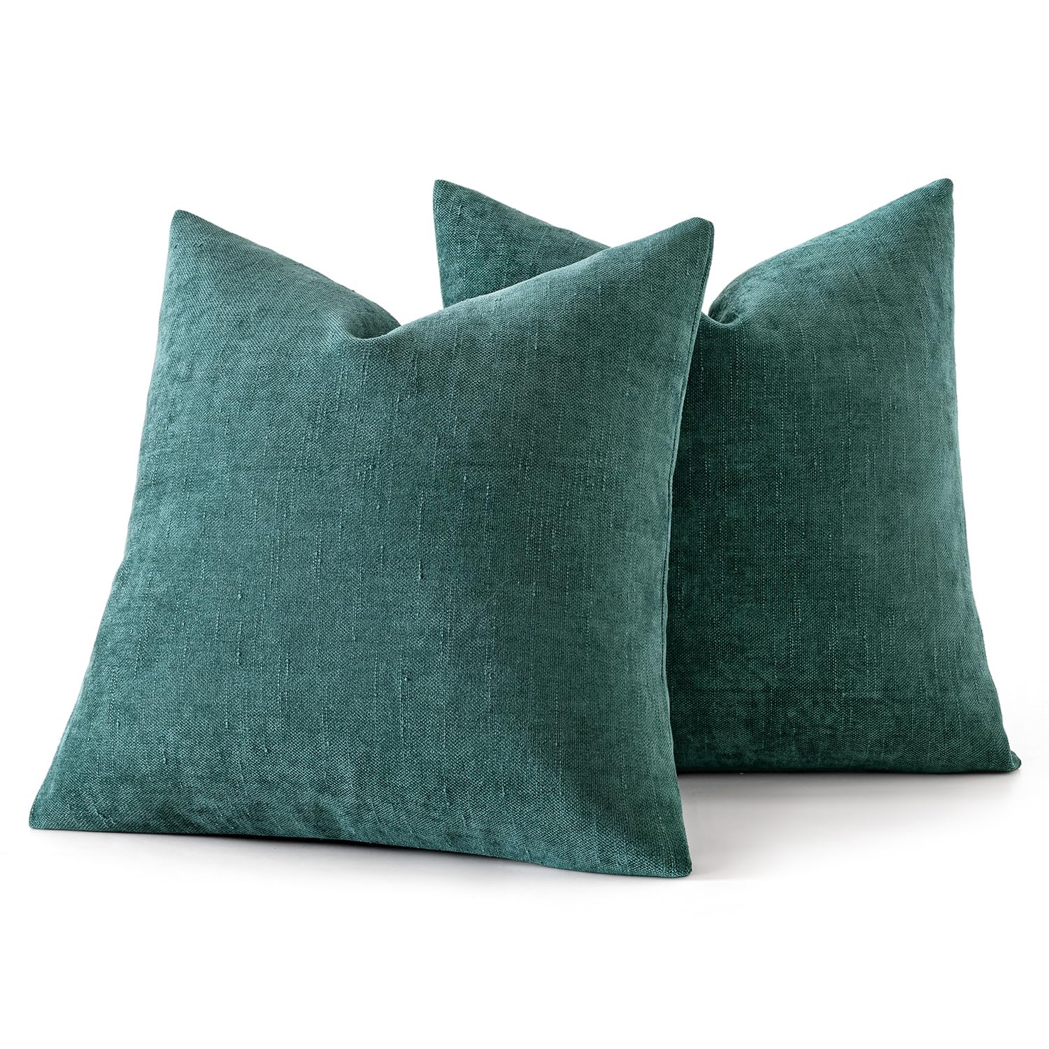 Foto 7 pulgar | Fundas De Cojín Decorativas Miulee De Chenilla, 50 X 50 Cm, Color Verde Azulado - Venta Internacional.