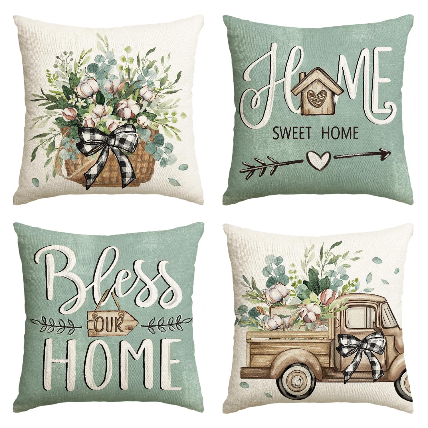 Foto 1 | Fundas De Cojín Avoin Colorlife Bless Our Home Farmhouse - Venta Internacional.