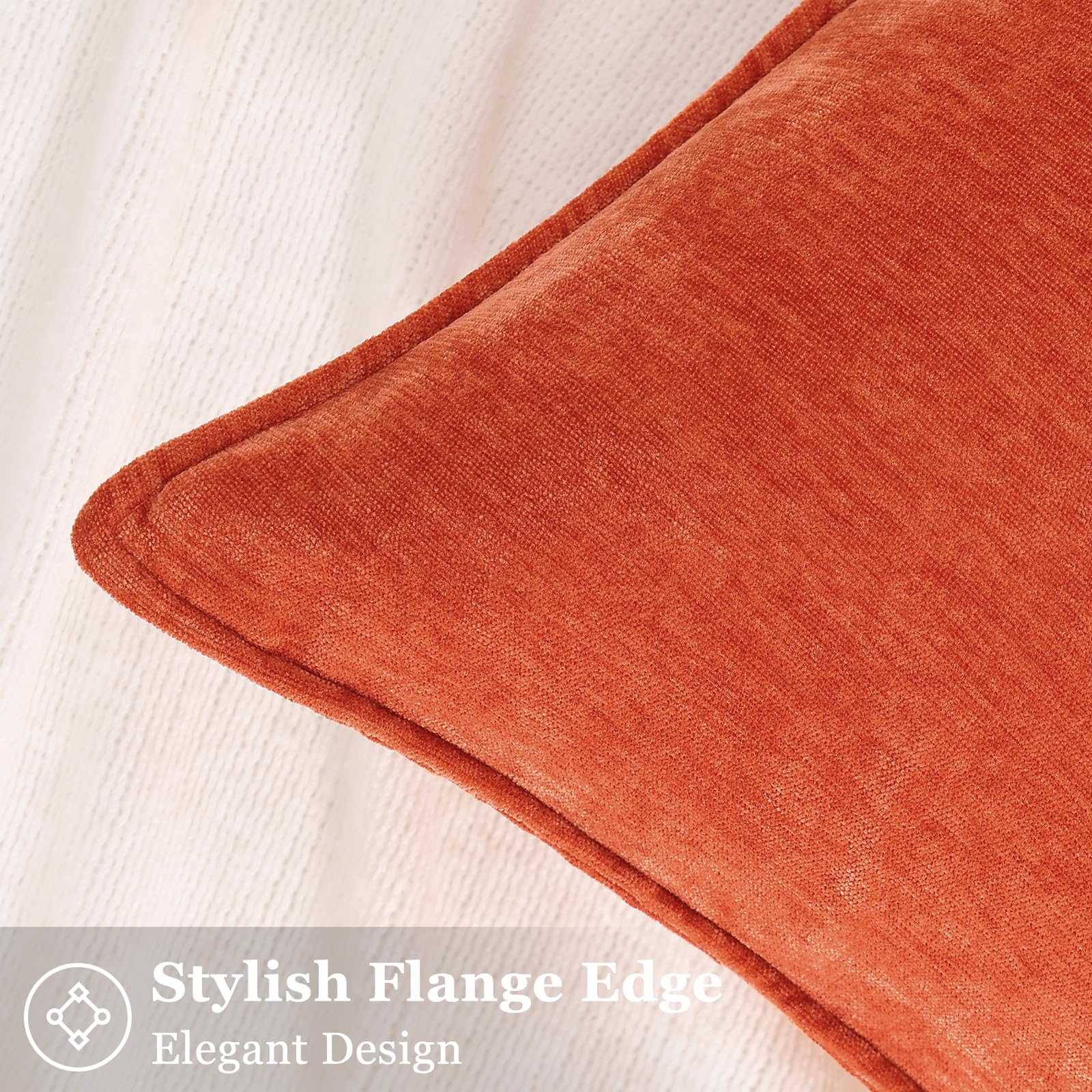 Foto 4 pulgar | Fundas De Almohada Decoruhome, 20 X 20 Cm, Felpilla Oxidada, Juego De 2 - Venta Internacional.