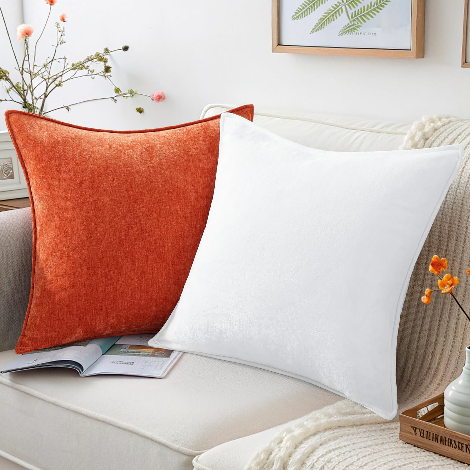 Foto 4 | Fundas De Almohada Decoruhome, 20 X 20 Cm, Felpilla Oxidada, Juego De 2 - Venta Internacional.