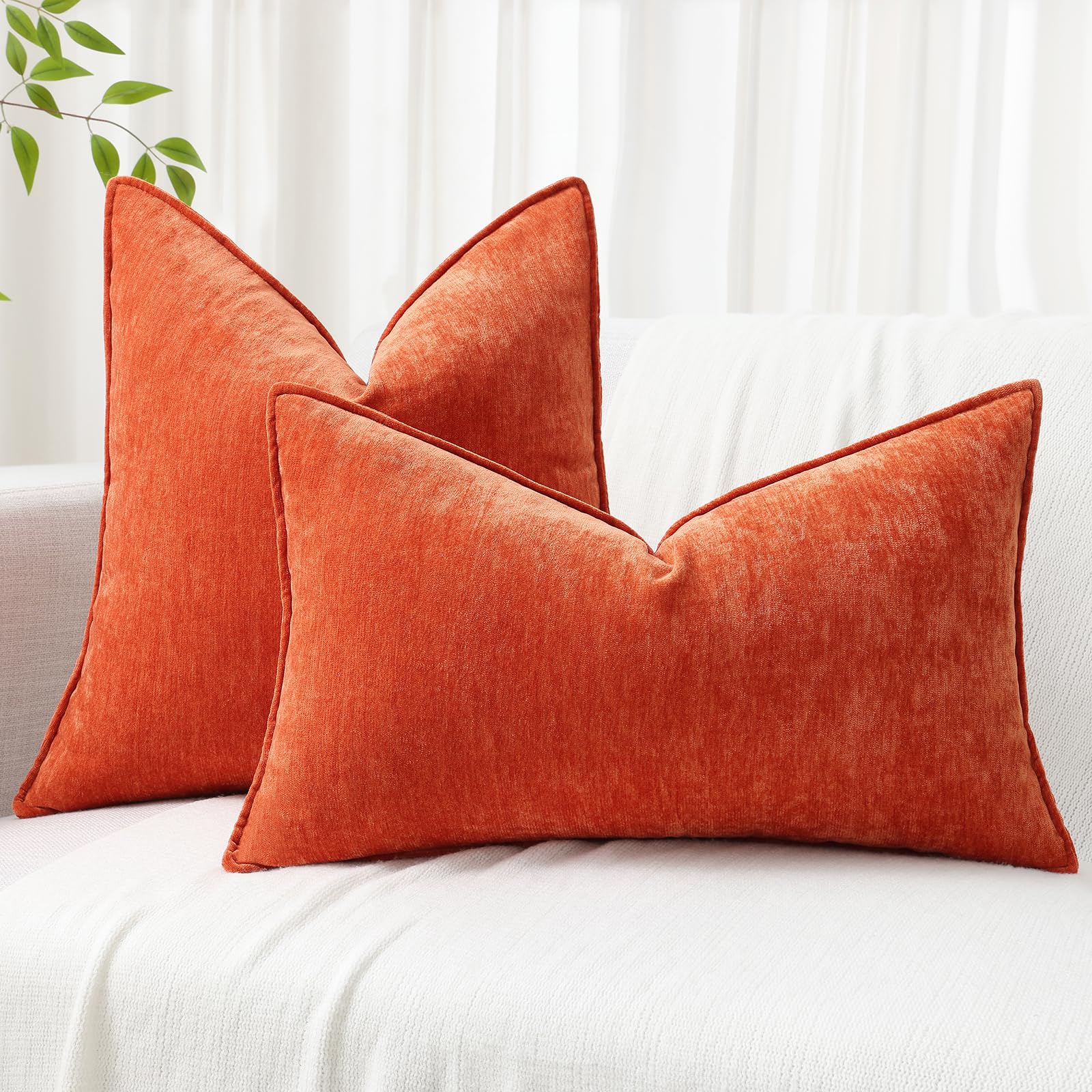 Foto 8 pulgar | Fundas De Almohada Decoruhome, 20 X 20 Cm, Felpilla Oxidada, Juego De 2 - Venta Internacional.