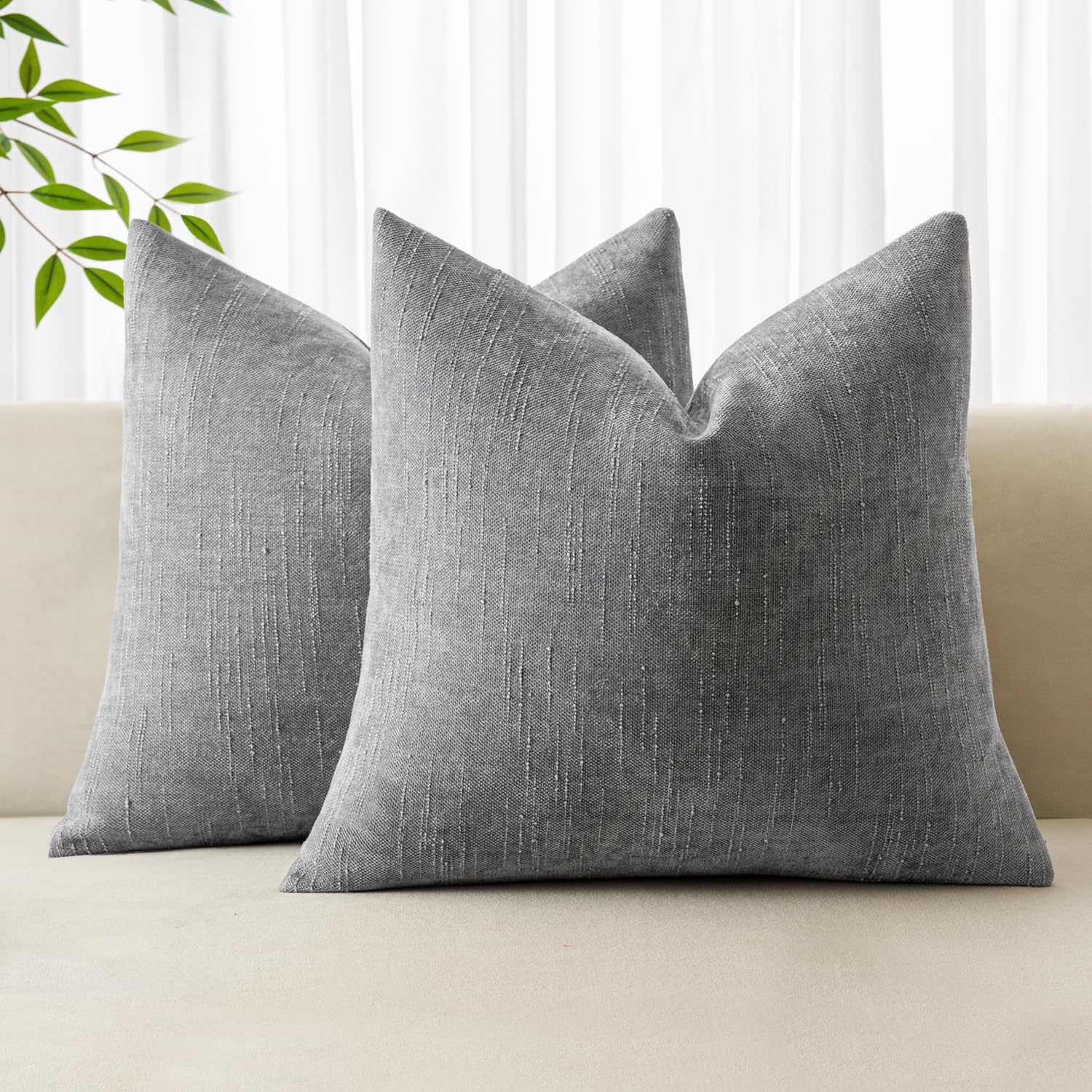 Fundas De Cojín Decorativas Miulee, Felpilla, 50 X 50 Cm, Paquete De 2 - Venta Internacional.