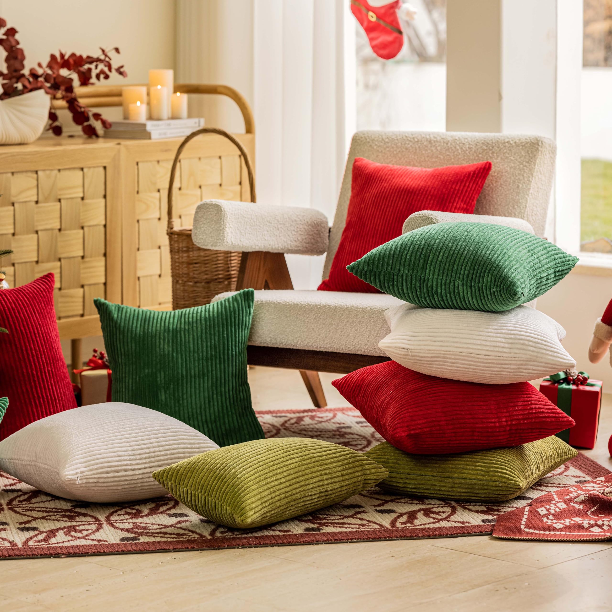 Foto 5 pulgar | Fundas De Almohada Home Brilliant Spring De Pana Gris Brillante De 55 X 55 Cm - Venta Internacional.