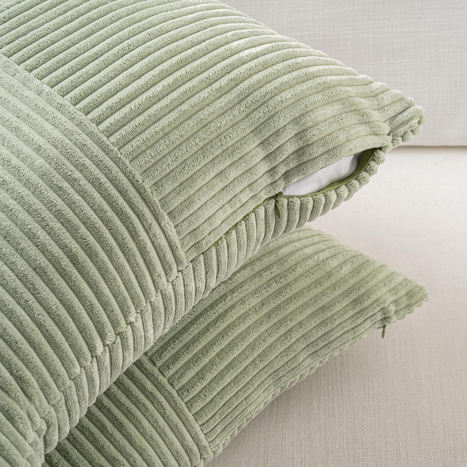 Foto 4 pulgar | Funda De Cojín Fancy Homi De Pana Verde Salvia, 36 X 90 Cm - Venta Internacional.