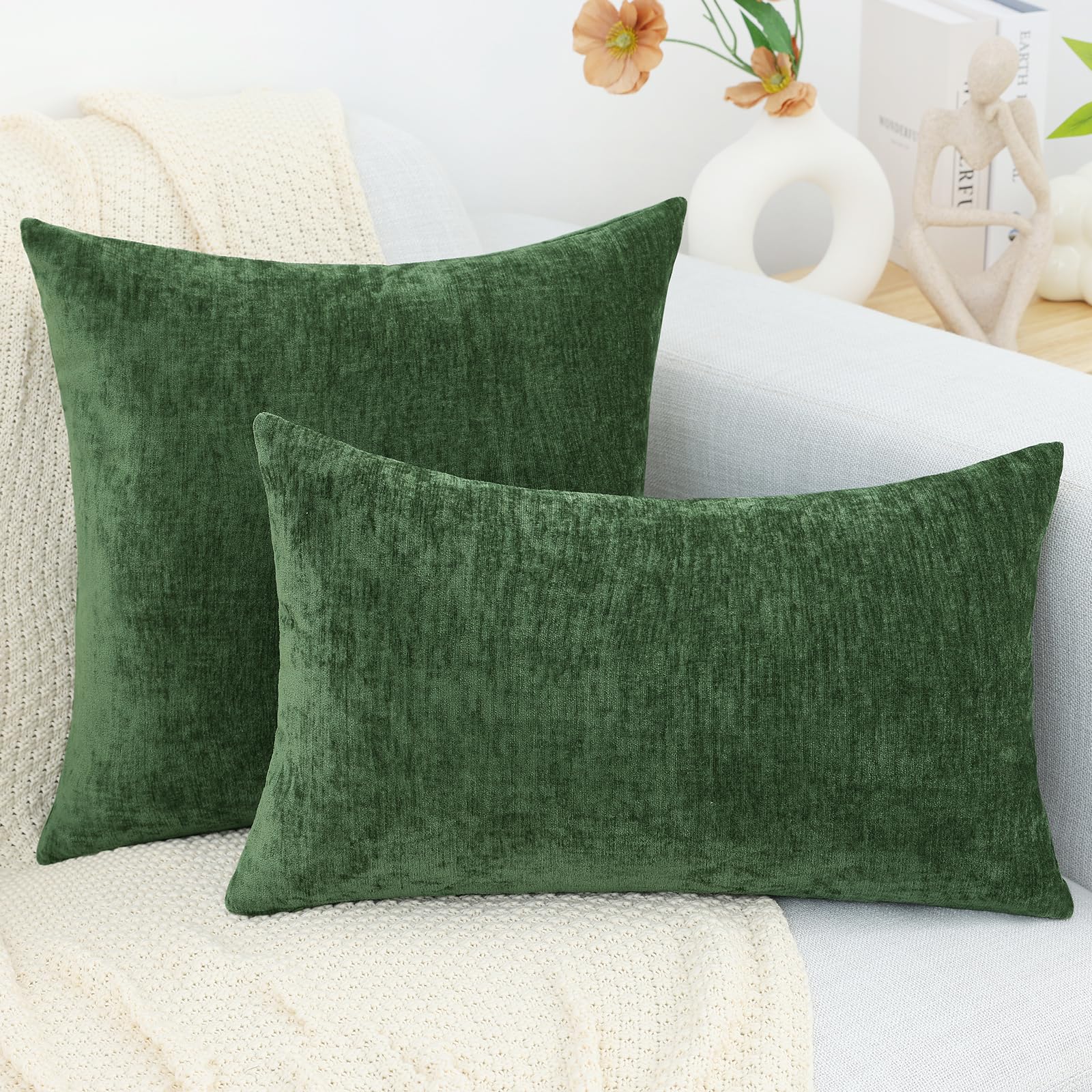 Foto 5 | Juego De 2 Fundas De Cojín Decoruhome, 24 X 24 Cm, Felpilla - Venta Internacional.