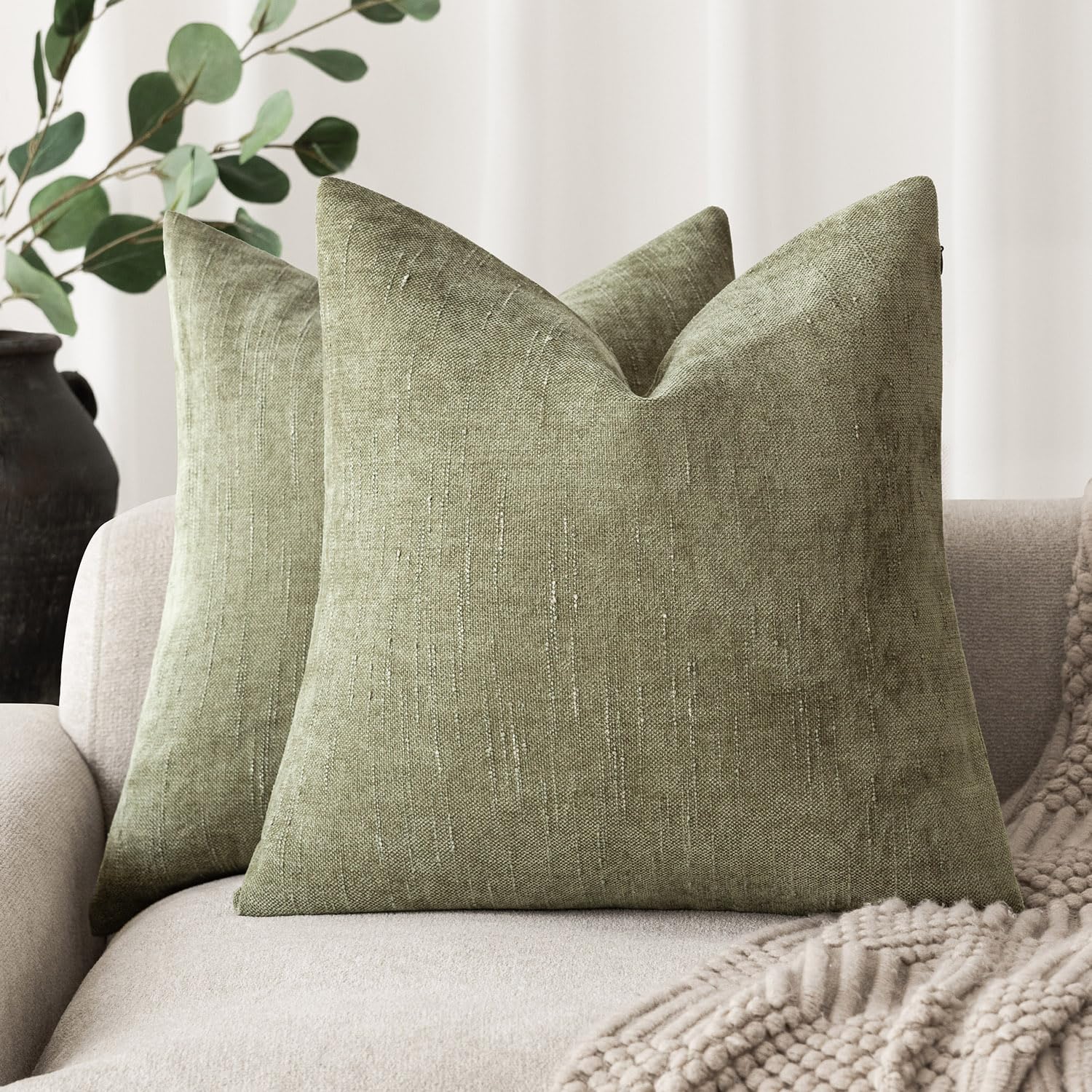 Fundas De Almohada Foindtower De Felpilla Con Textura Suave, 50 X 50 Cm, Paquete De 2 - Venta Internacional.