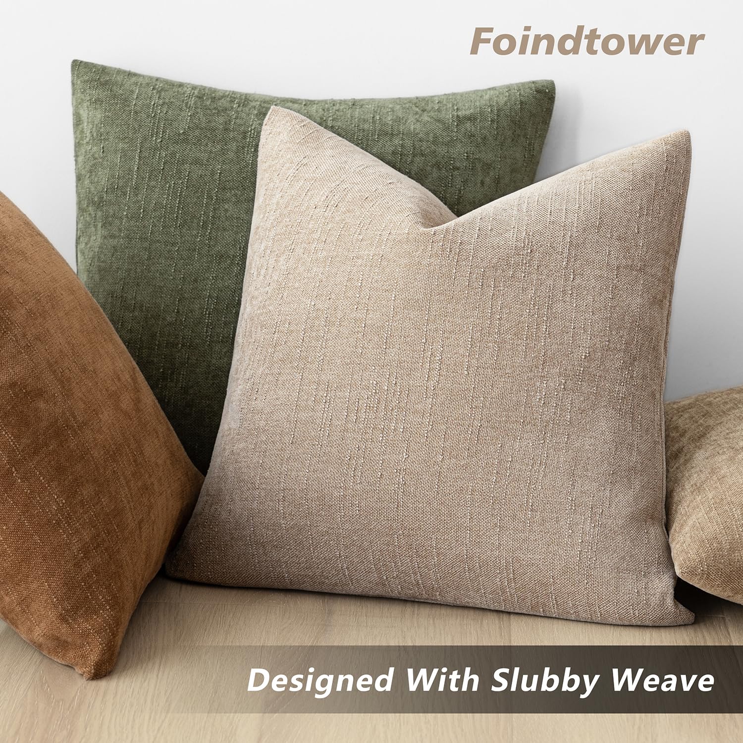 Foto 6 pulgar | Fundas De Almohada Foindtower De Felpilla Con Textura Suave, 50 X 50 Cm, Color Crema - Venta Internacional.