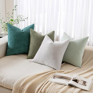 Foto 3 | Fundas De Cojín Decorativas Miulee, Felpilla, 45 X 45 Cm, Color Verde Azulado - Venta Internacional.