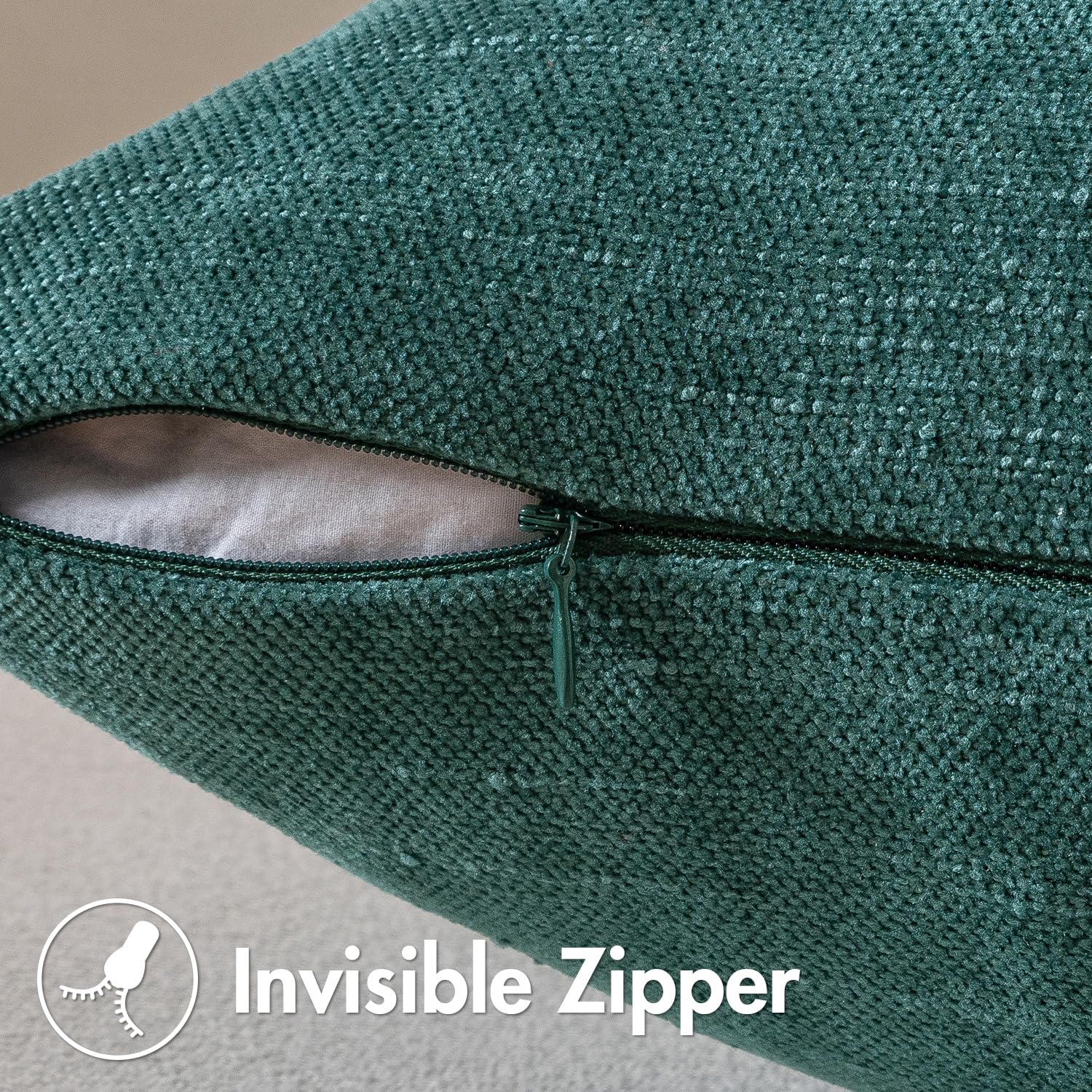 Foto 6 pulgar | Fundas De Cojín Decorativas Miulee, Felpilla, 45 X 45 Cm, Color Verde Azulado - Venta Internacional.