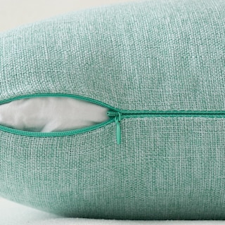 Foto 5 | Fundas De Almohada Miulee De Lino Decorativas De 50 X 50 Cm, Paquete De 2 Unidades, Color Aguamarina - Venta Internac