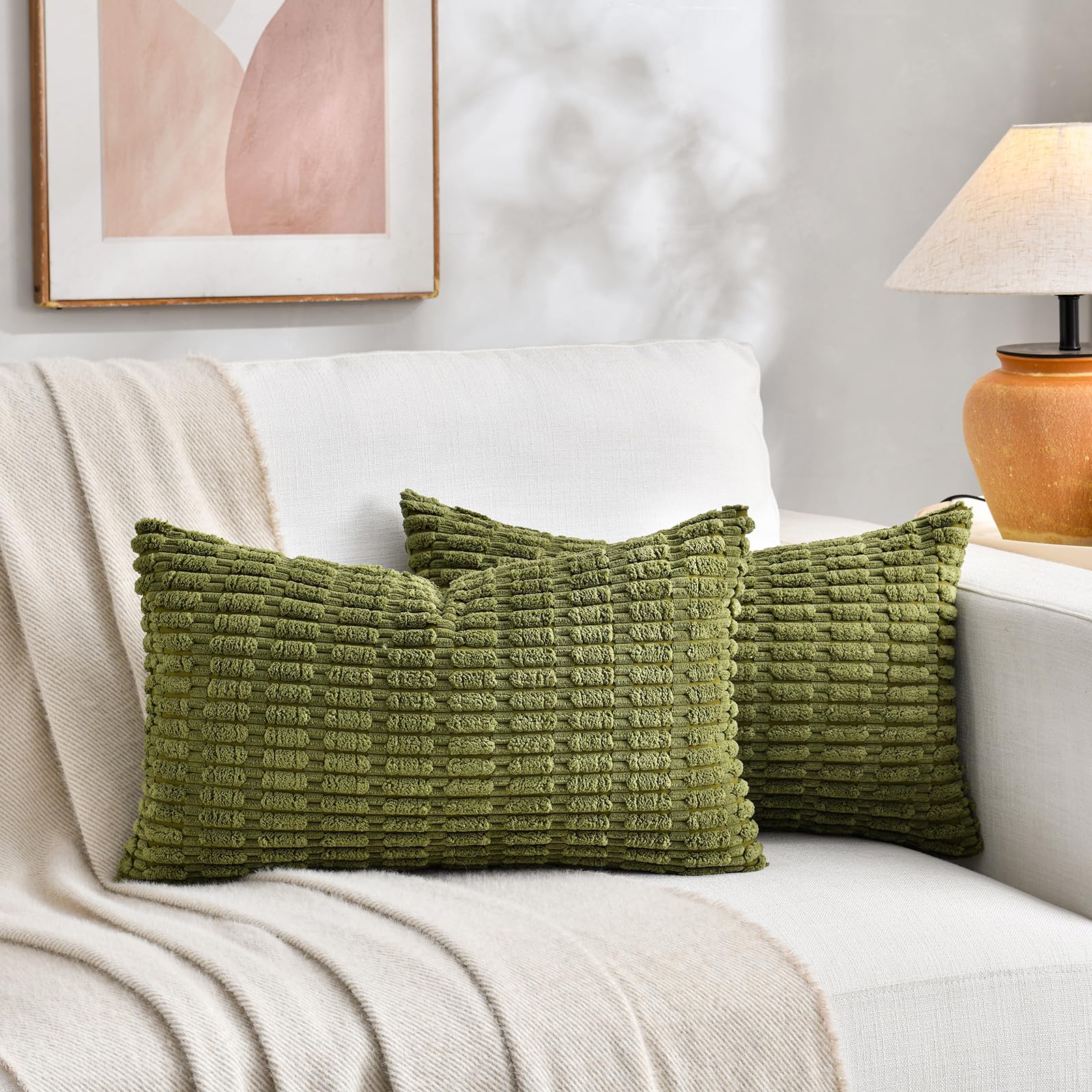 Foto 5 | Fundas De Cojín Fancy Homi Boho, Color Verde Musgo, 30 X 50 Cm, 4 Unidades - Venta Internacional.