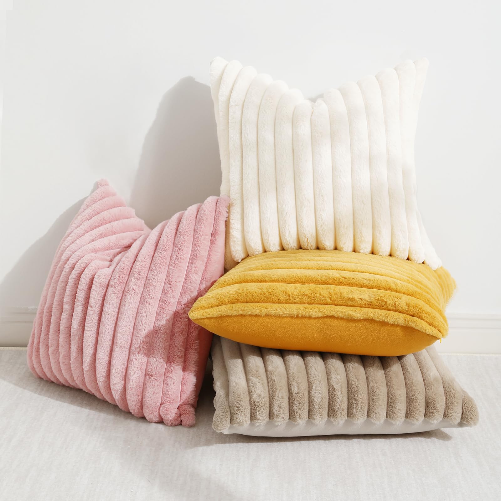Foto 6 pulgar | Juego De 2 Fundas De Cojín Decoruhome, Piel Sintética, 22 X 22 Cm - Venta Internacional.