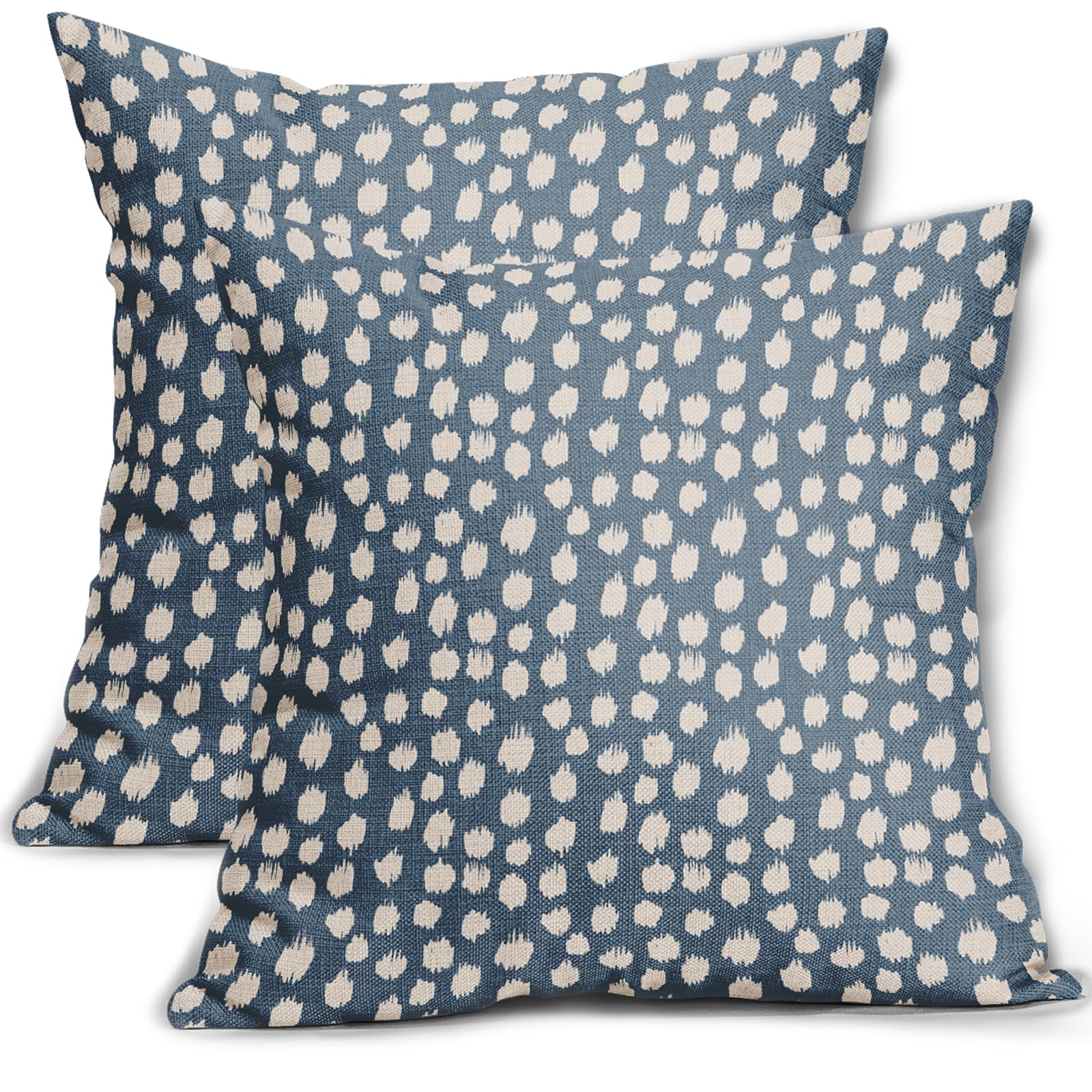 Fundas De Almohada Sweetshow Dusty Blue Cream, 55 X 55 Cm, Juego De 2 - Venta Internacional.