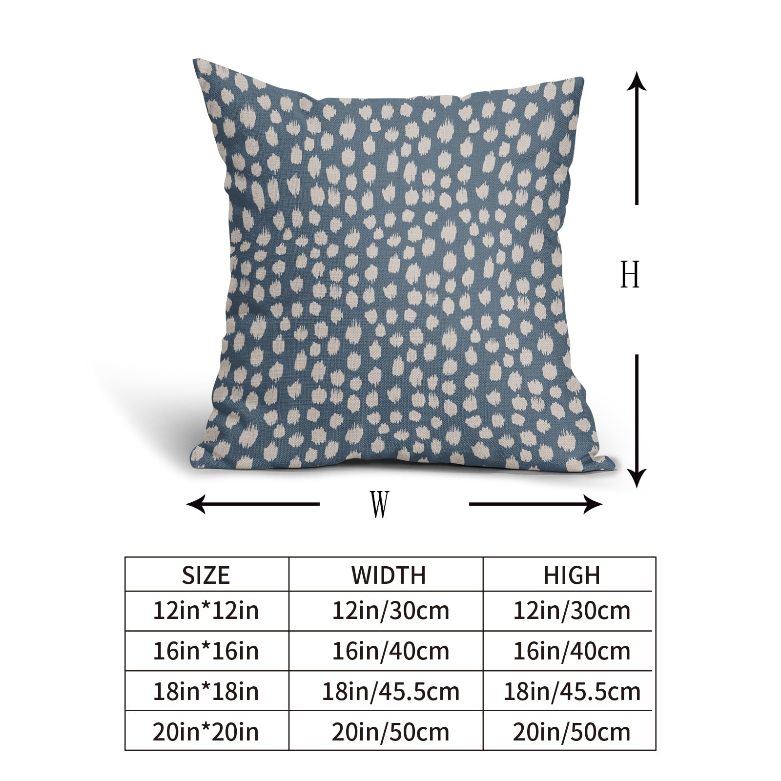 Foto 6 pulgar | Fundas De Almohada Sweetshow Dusty Blue Cream, 55 X 55 Cm, Juego De 2 - Venta Internacional.