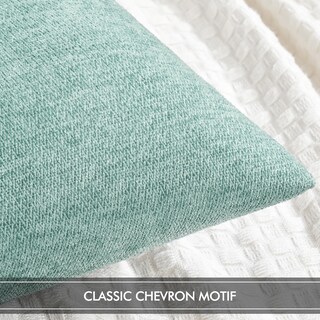 Foto 2 | Fundas De Almohada Miulee De Chenilla Verde Aguamarina, 50 X 50 Cm, Paquete De 2 - Venta Internacional.
