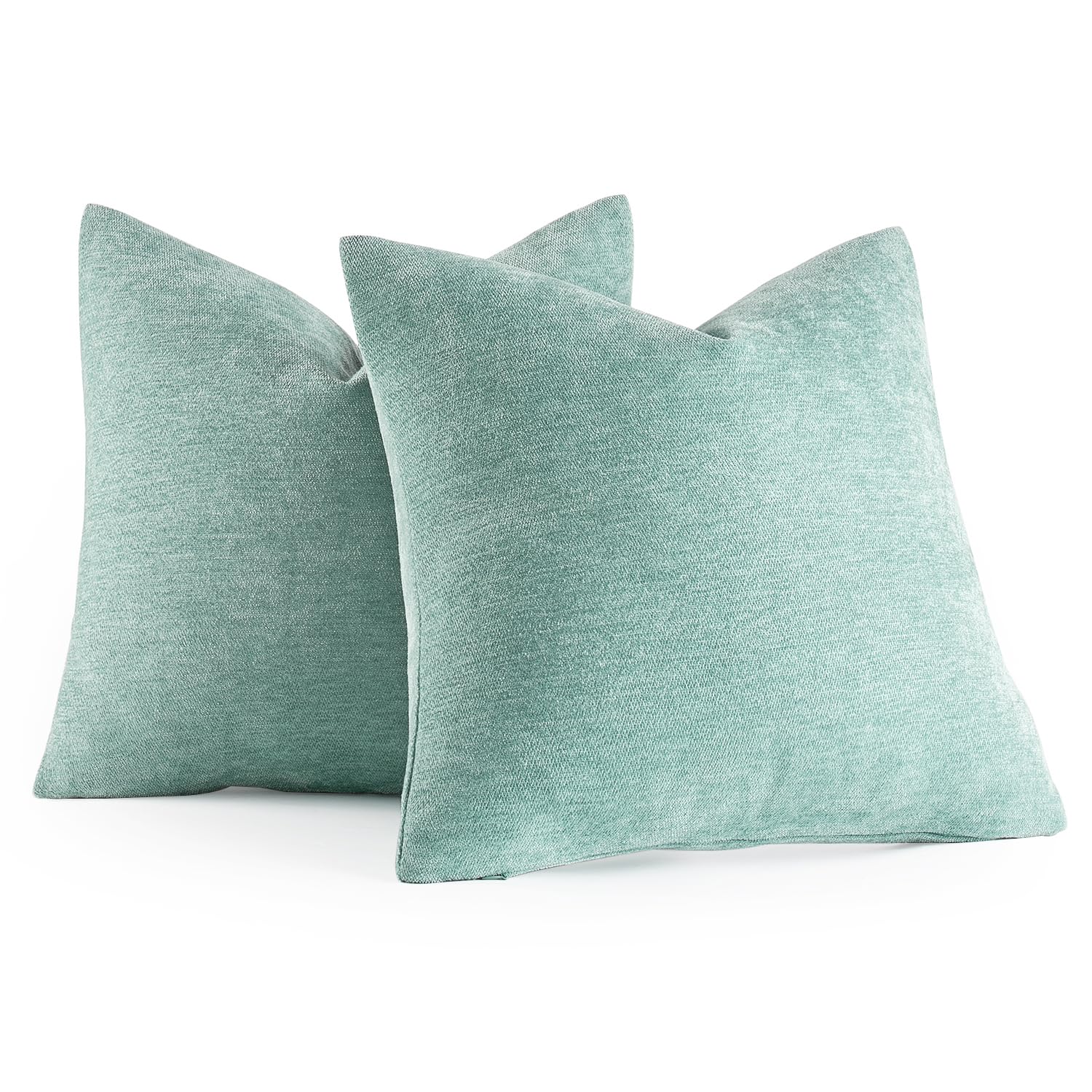 Foto 7 pulgar | Fundas De Almohada Miulee De Chenilla Verde Aguamarina, 50 X 50 Cm, Paquete De 2 - Venta Internacional.