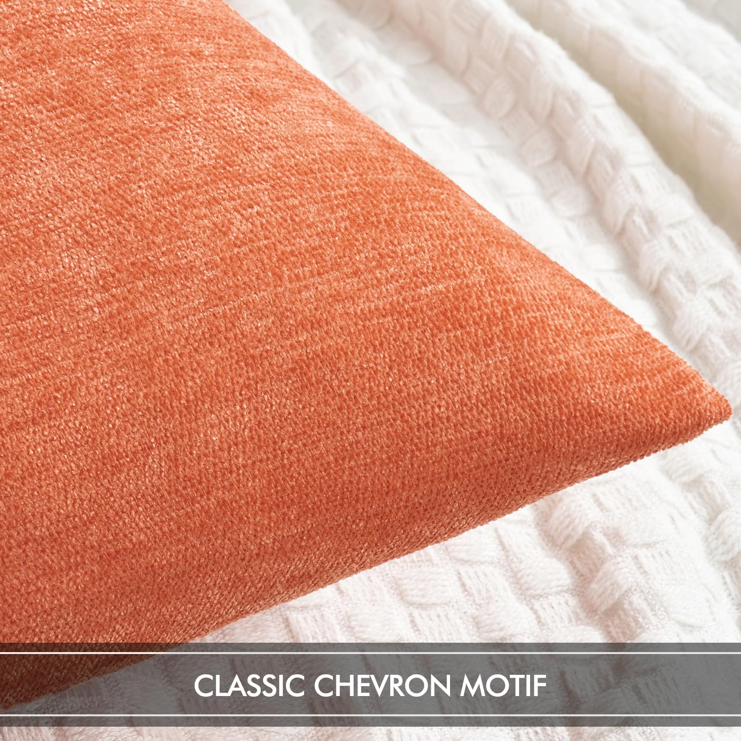 Foto 3 pulgar | Fundas De Almohada Miulee De Chenilla Rojo Coral, 50 X 50 Cm, Paquete De 2 - Venta Internacional.