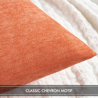 Foto 2 | Fundas De Almohada Miulee De Chenilla Rojo Coral, 50 X 50 Cm, Paquete De 2 - Venta Internacional.
