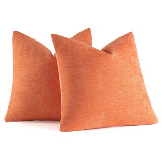 Foto 6 | Fundas De Almohada Miulee De Chenilla Rojo Coral, 50 X 50 Cm, Paquete De 2 - Venta Internacional.