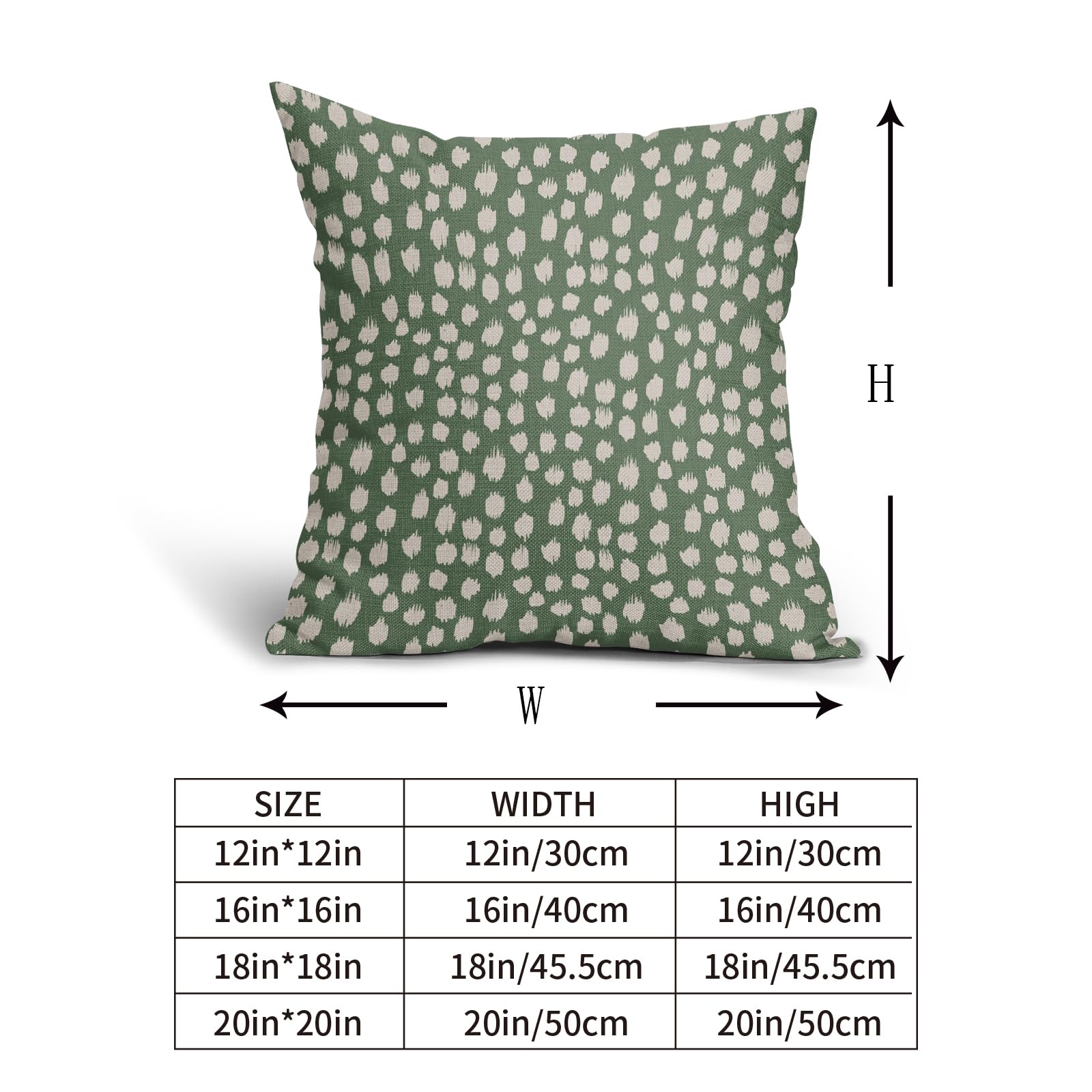 Foto 6 pulgar | Juego De 2 Fundas De Almohada Sweetshow, Color Verde Salvia Y Crema, 55 X 55 Cm - Venta Internacional.