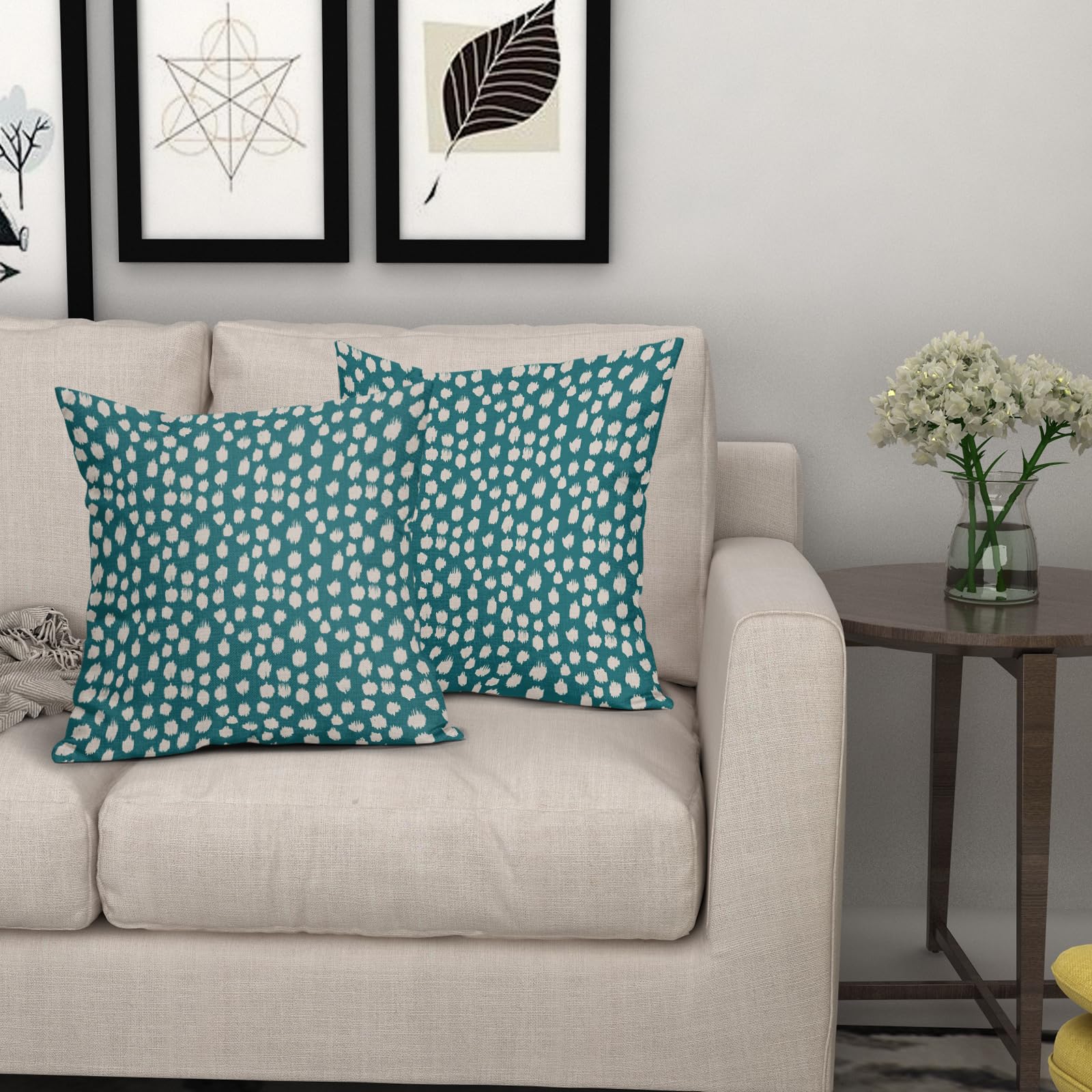 Foto 7 | Fundas De Almohada Sweetshow, Color Crema, 55 X 55 Cm, Juego De 2 Fundas De Algodón L - Venta Internacional.