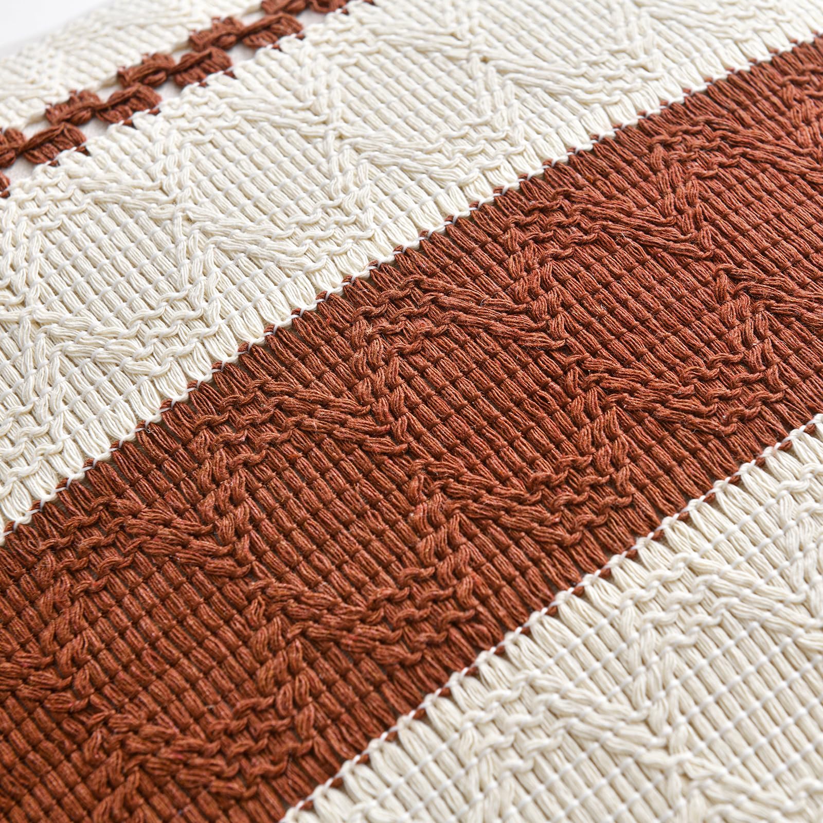 Foto 4 | Funda De Almohada Fancy Homi Rust Boho Euro Decor, 66 X 66 Cm, Juego De 2 - Venta Internacional.