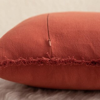 Foto 3 | Fundas De Almohada Mandioo De Algodón Neutro Con Flecos De 40 X 60 Cm, Juego De 2 - Venta Internacional.
