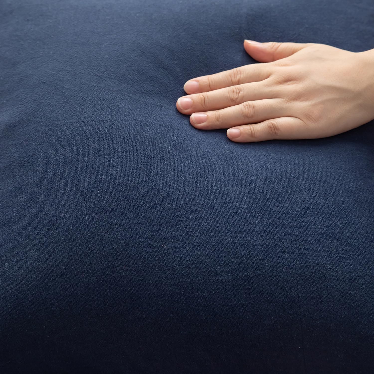 Foto 5 pulgar | Fundas De Almohada Mandioo De Algodón Neutro Con Flecos De 40 X 60 Cm, Color Azul Marino - Venta Internacional.