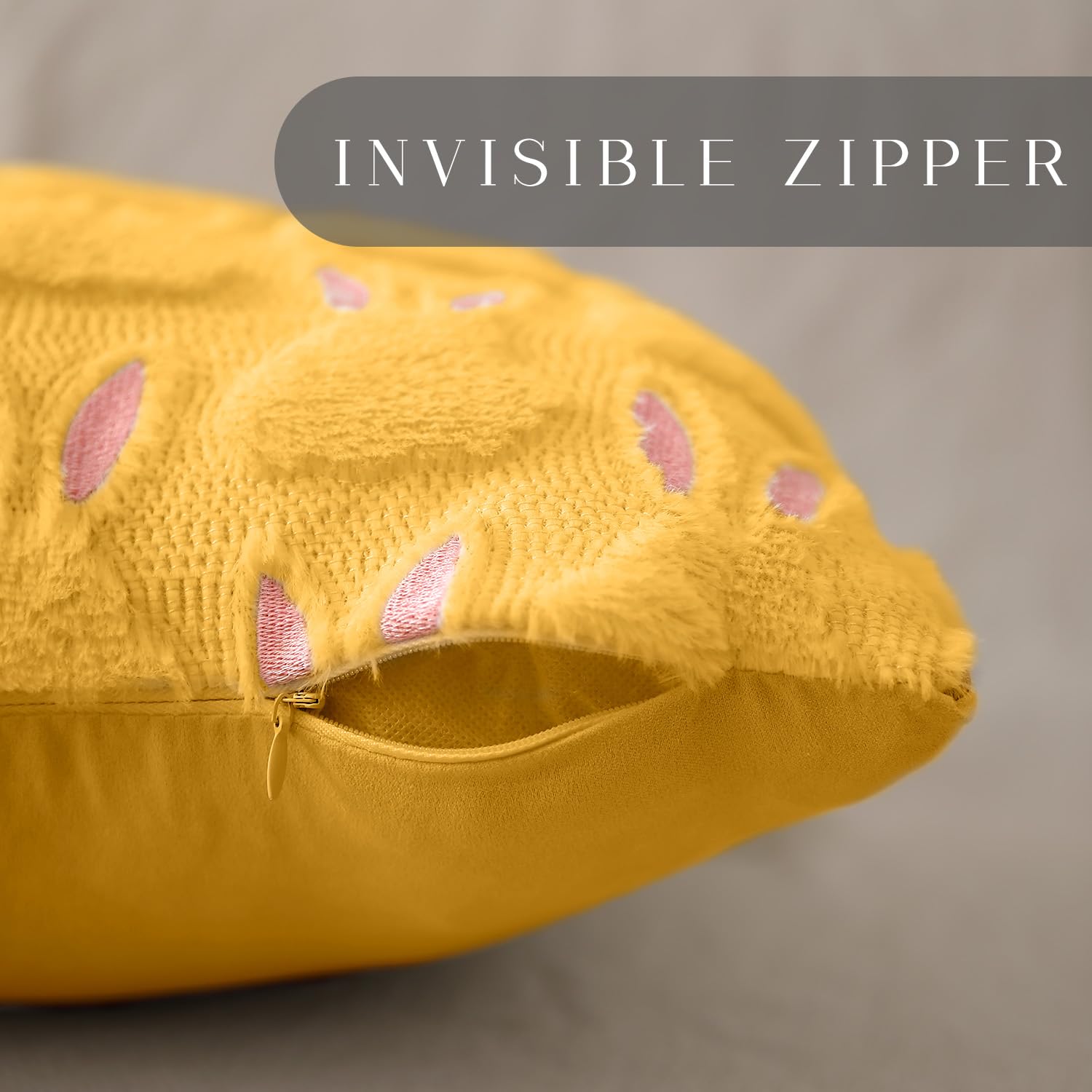 Foto 3 pulgar | Fundas De Almohada Dfxsz Para Pascua, 50 X 50 Cm, Juego De 2 Conejos Rosados Y Amarillos - Venta Internacional.