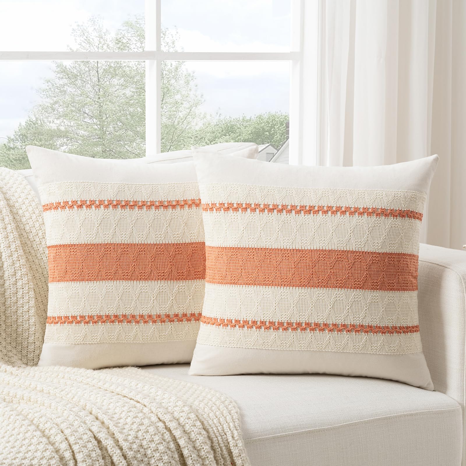 Foto 1 | Funda De Cojín Decorativa Fancy Homi Boho Coral Euro - Venta Internacional.