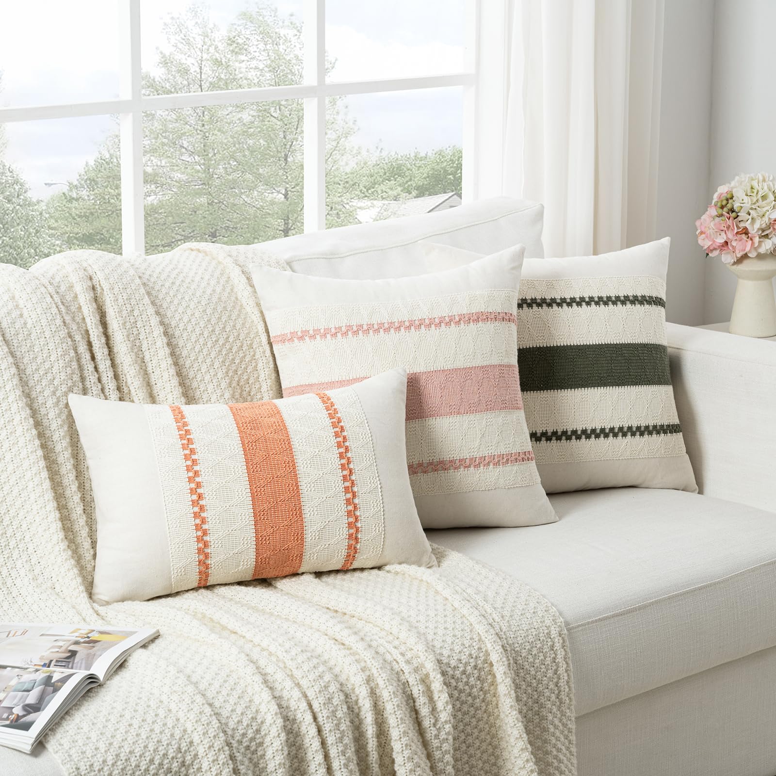 Foto 6 | Funda De Cojín Decorativa Fancy Homi Boho Coral Euro - Venta Internacional.