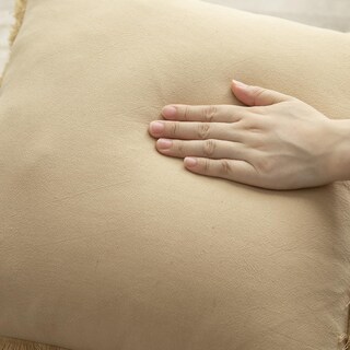 Foto 4 | Fundas De Almohada Mandioo De Algodón Neutro Con Flecos De 40 X 60 Cm, Color Caqui (2) - Venta Internacional.